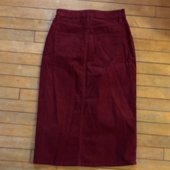 NWOT Maroon Women's Corduroy Pencil  Skirt - Picture 4 of 6